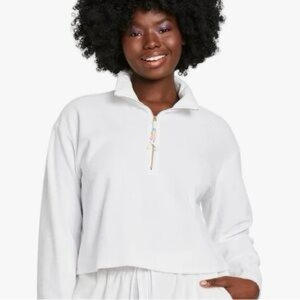 Stoney Clover Lane x Target White Half-Zip Sweatshirt